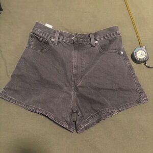 LEVI's Women’s High-waisted mom shorts A line Black Denim